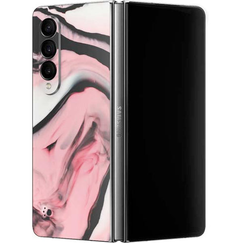 Pink Marble Ink Galaxy Z Fold4 5G Skin